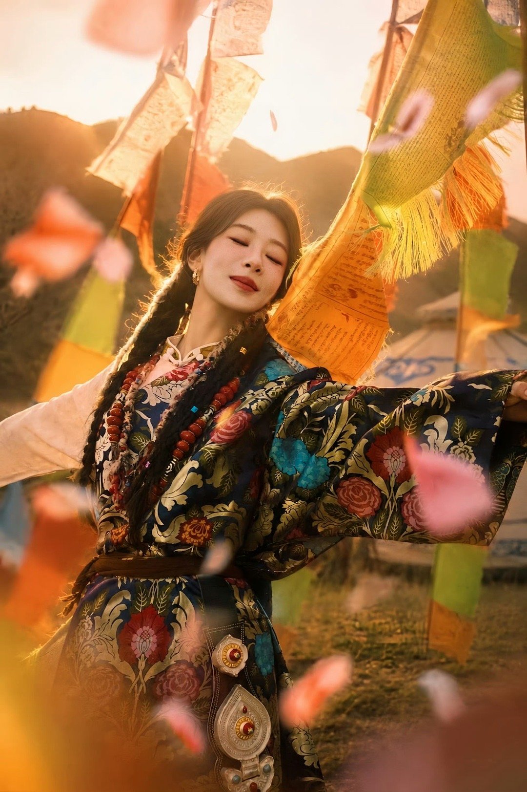 杨紫玉兰花开君再来 💜杨紫董竹君 我阔过山，涉过水，见过万物复苏，周而复始，如