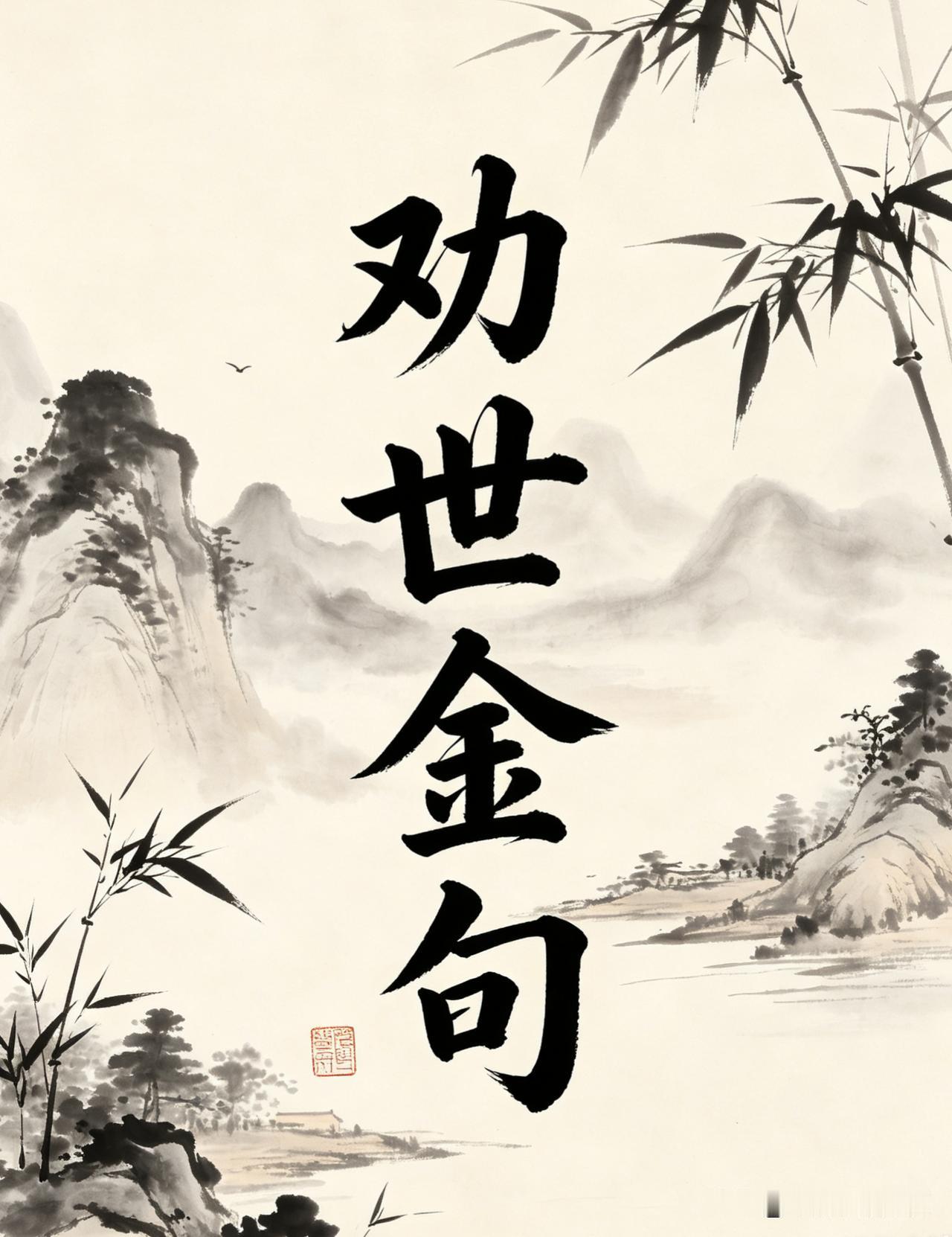 [心]劝世金句[心]
再难不忘养育恩
再难不让母出门
再难底线不能变
再苦不苦膝