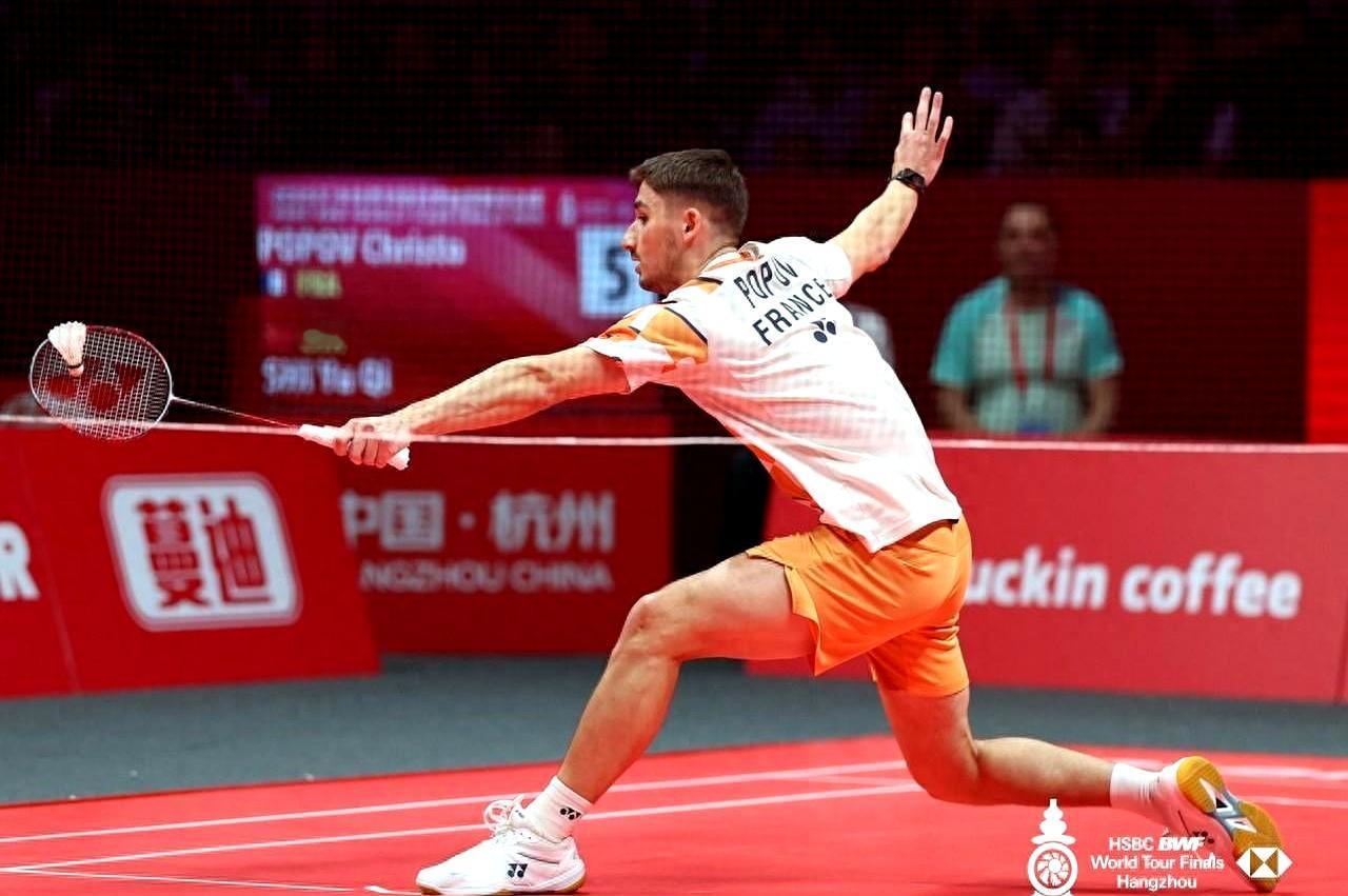 法国小将双线冲冠一冠一亚！
 

克里斯托·波波夫在西班牙韦尔瓦欧锦赛男单赛场，