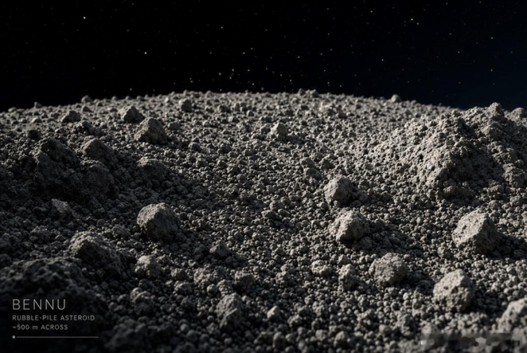 小行星贝努基本上就是一个由几乎什么都无法维系的宇宙沙堡。当NASA的OSIRIS