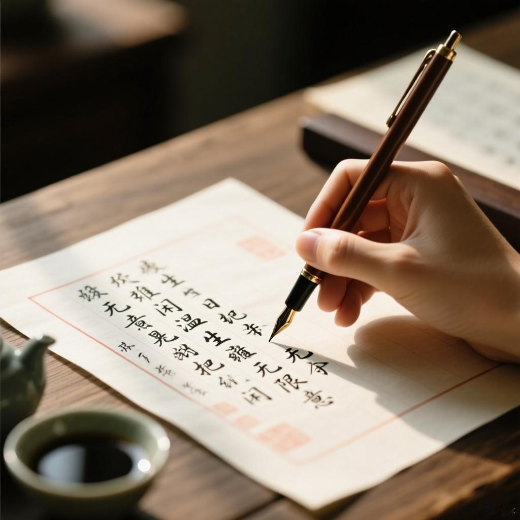 【得闲】
难得浮生几日闲，
闲温纸笔赋诗篇；
篇中难把无限意，
提按收藏入笔尖。