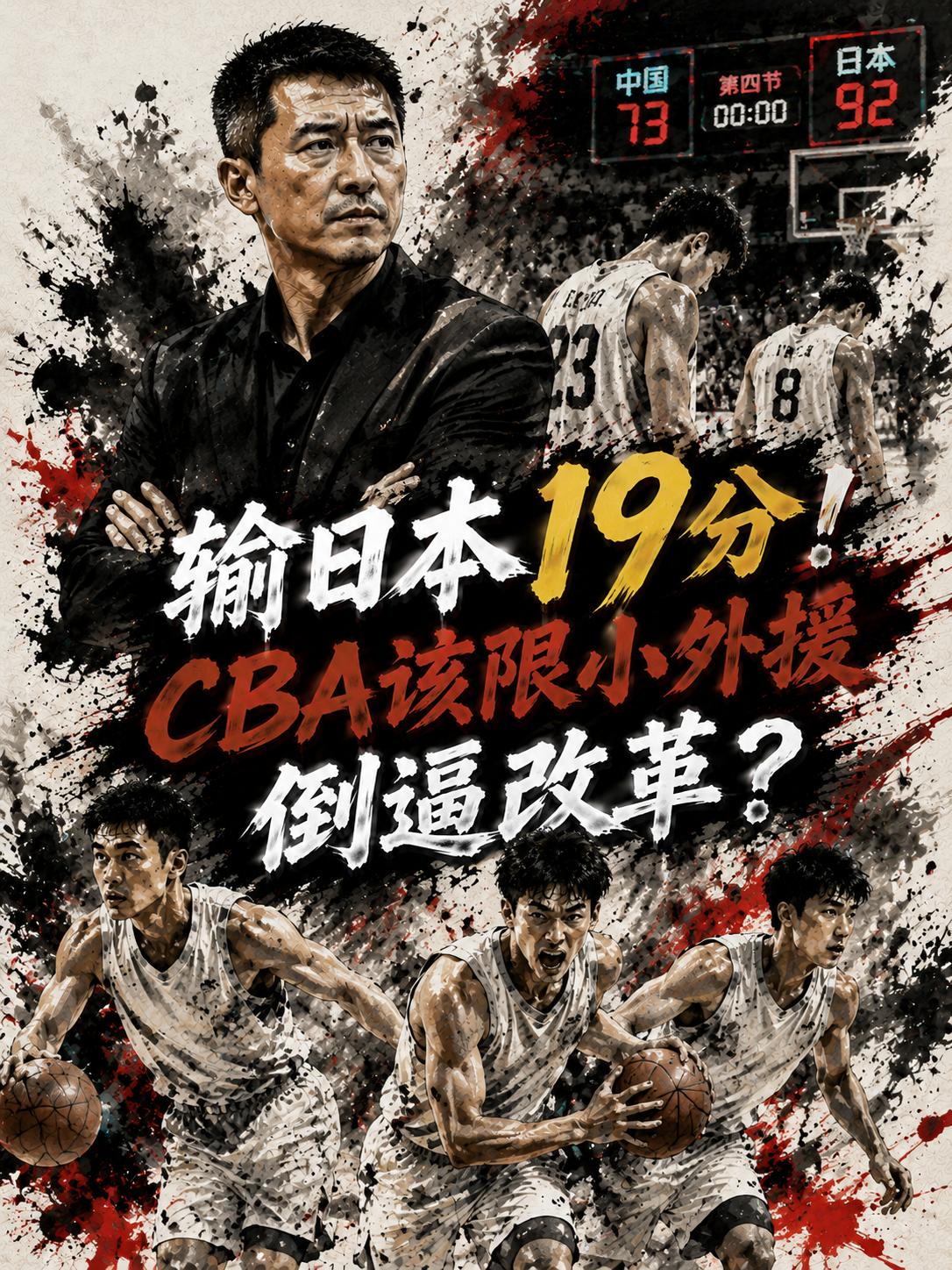 当中国男篮19分惨败日本男篮之后，CBA必须吃药？尤其是经过上场比赛的大败，已经