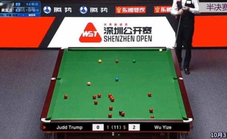 6连鞭！单杆破百，吴宜泽6-1横扫特鲁姆普闯进深圳公开赛决赛