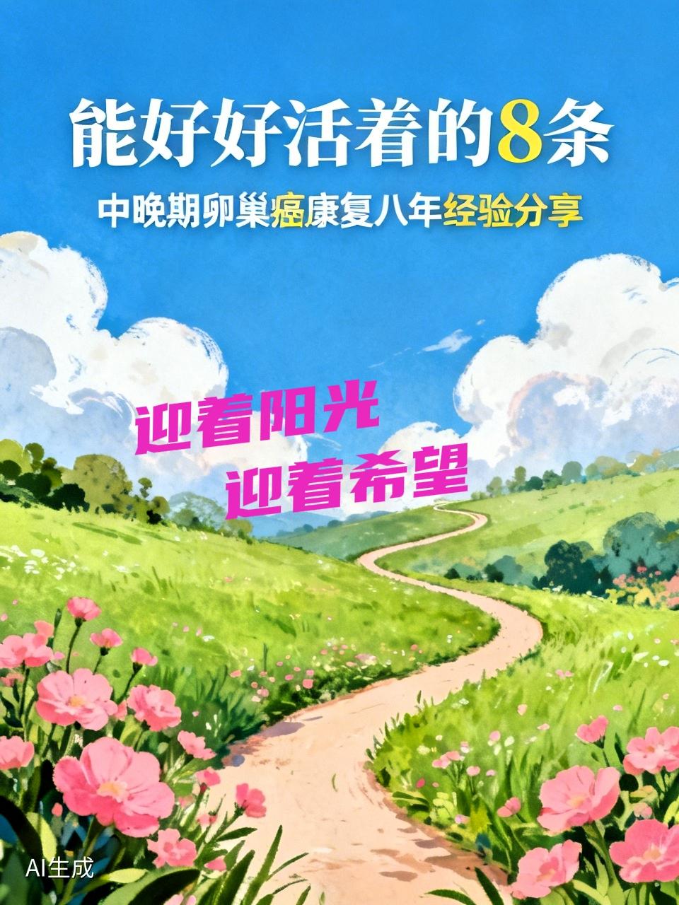 能好好活着的8条 ——
 我中晚期卵巢癌康复八年，根据我的体验和学习汇总，总结出