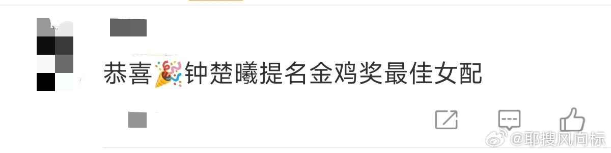 钟楚曦提名金鸡奖最佳女配恭喜钟楚曦凭《好东西》小叶一角，首获金鸡奖最佳女配角提名