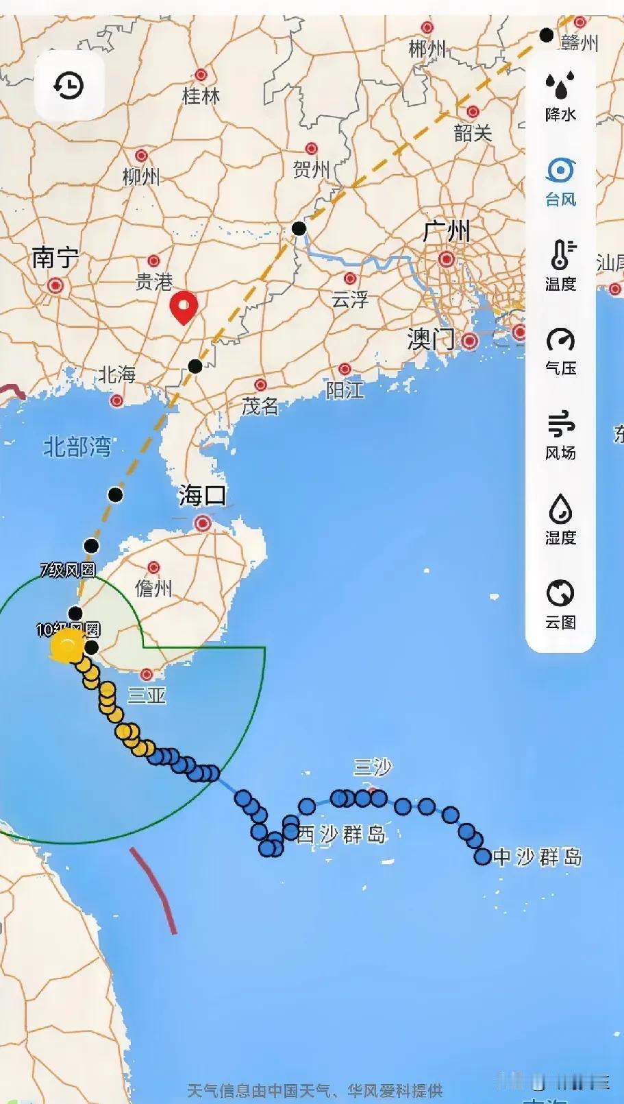 这台风居然不敢登陆海南！

“蝴蝶🦋”台风最早预测是经过海南观音的，但是实际上