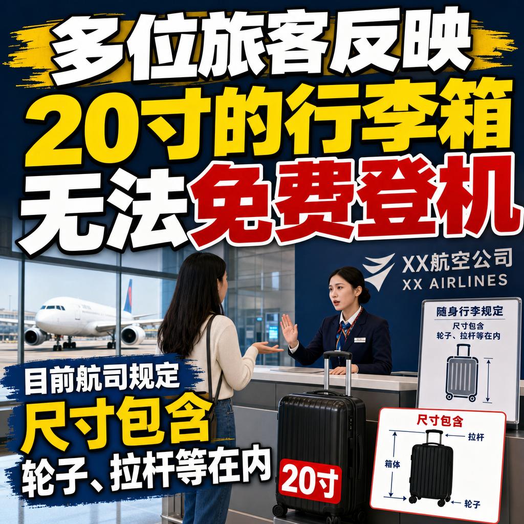 很多人以为买了机票，拖个20寸登机箱上飞机是天经地义的事。
但这个端午假期，不少