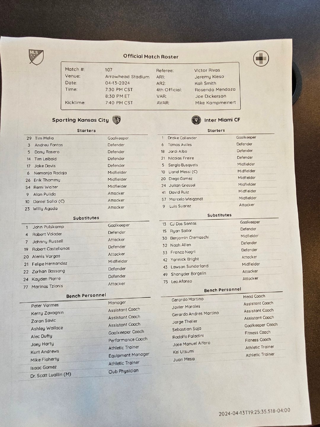 首发阵容出炉！梅西领衔！！！[可怜][可怜][可怜]完整首发：1-卡伦德、6-阿