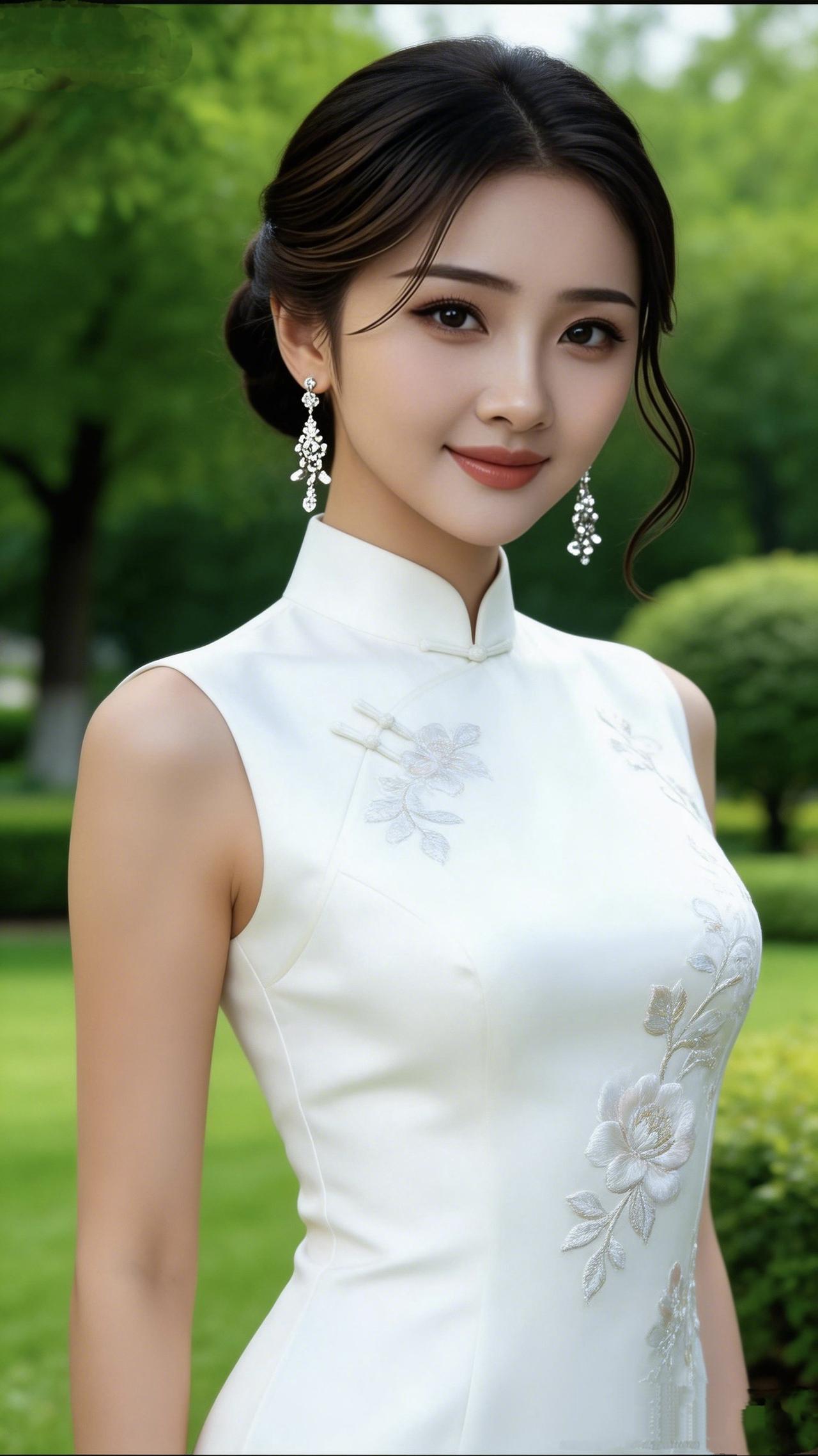 《一袭旗袍，一梦芳华》
 
针脚藏尽岁月柔，
绫罗轻裹少年愁。
盘扣轻系山河静，