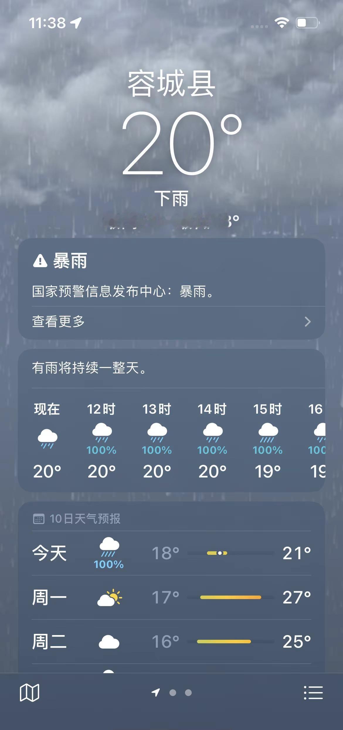 我看伦敦未必有河北这么忧郁实时天气状况 下雨天☔️连雨天