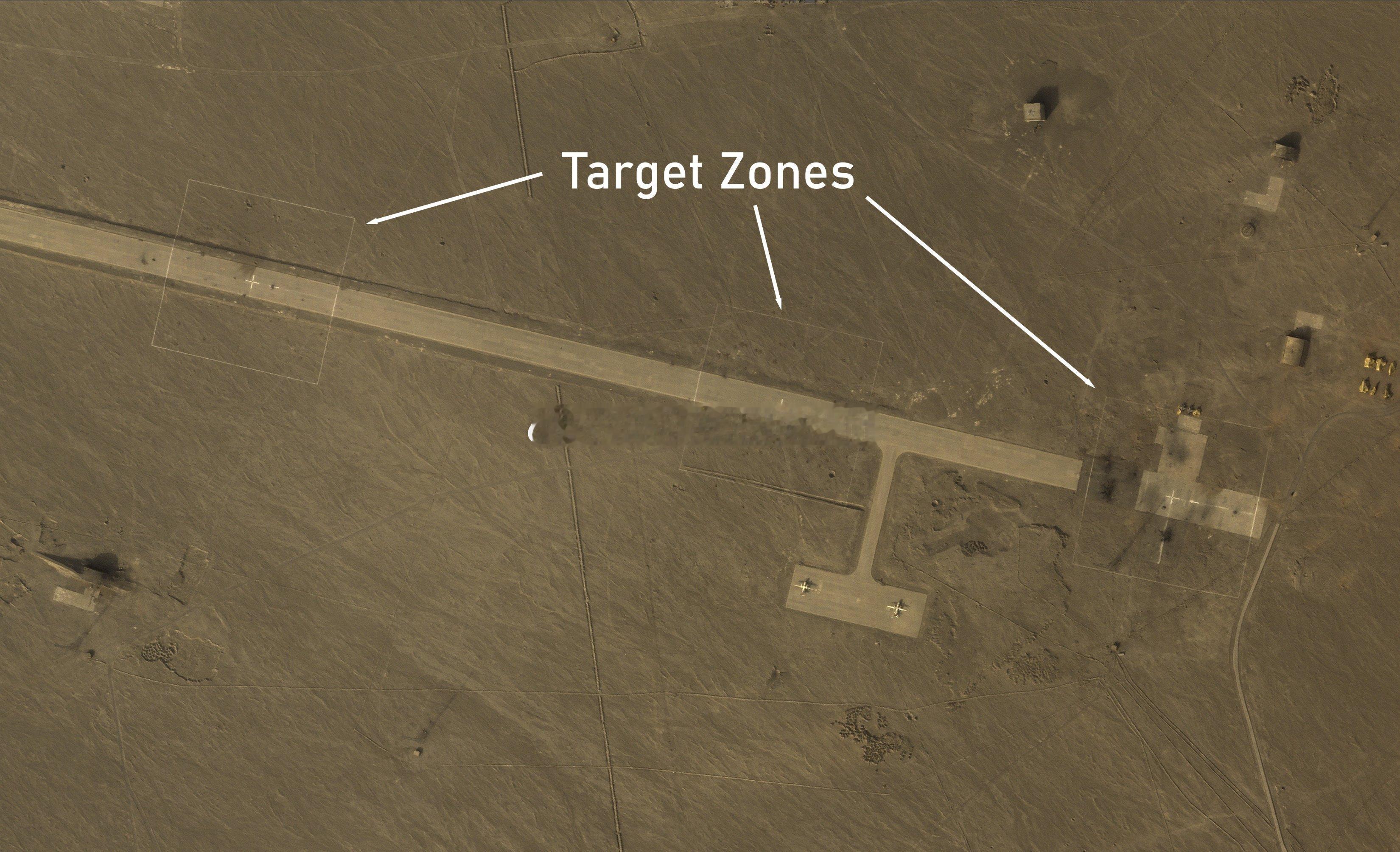 东方国度的某型弹道导弹在新年伊始对西北模拟机场靶标进行了打击，训练or测试未知。