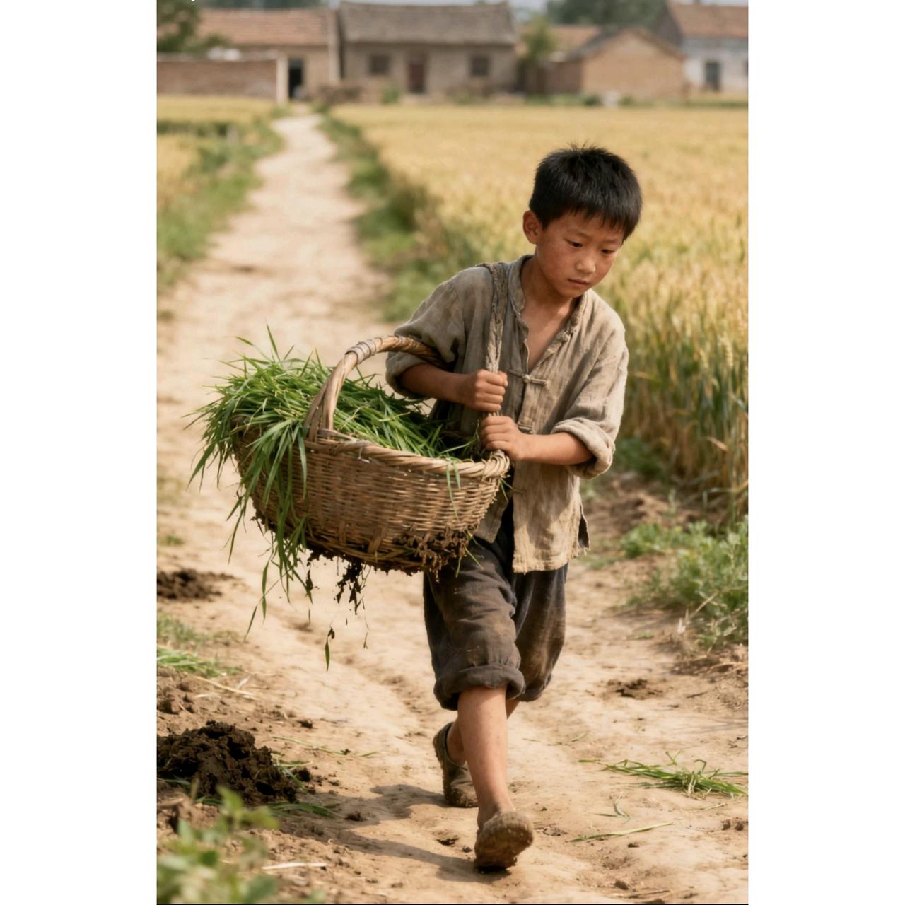 6岁那年爹没了，娘也跟着走了，小屋里就剩杨六斤一个人，每天啃着带苦味的野菜根过日