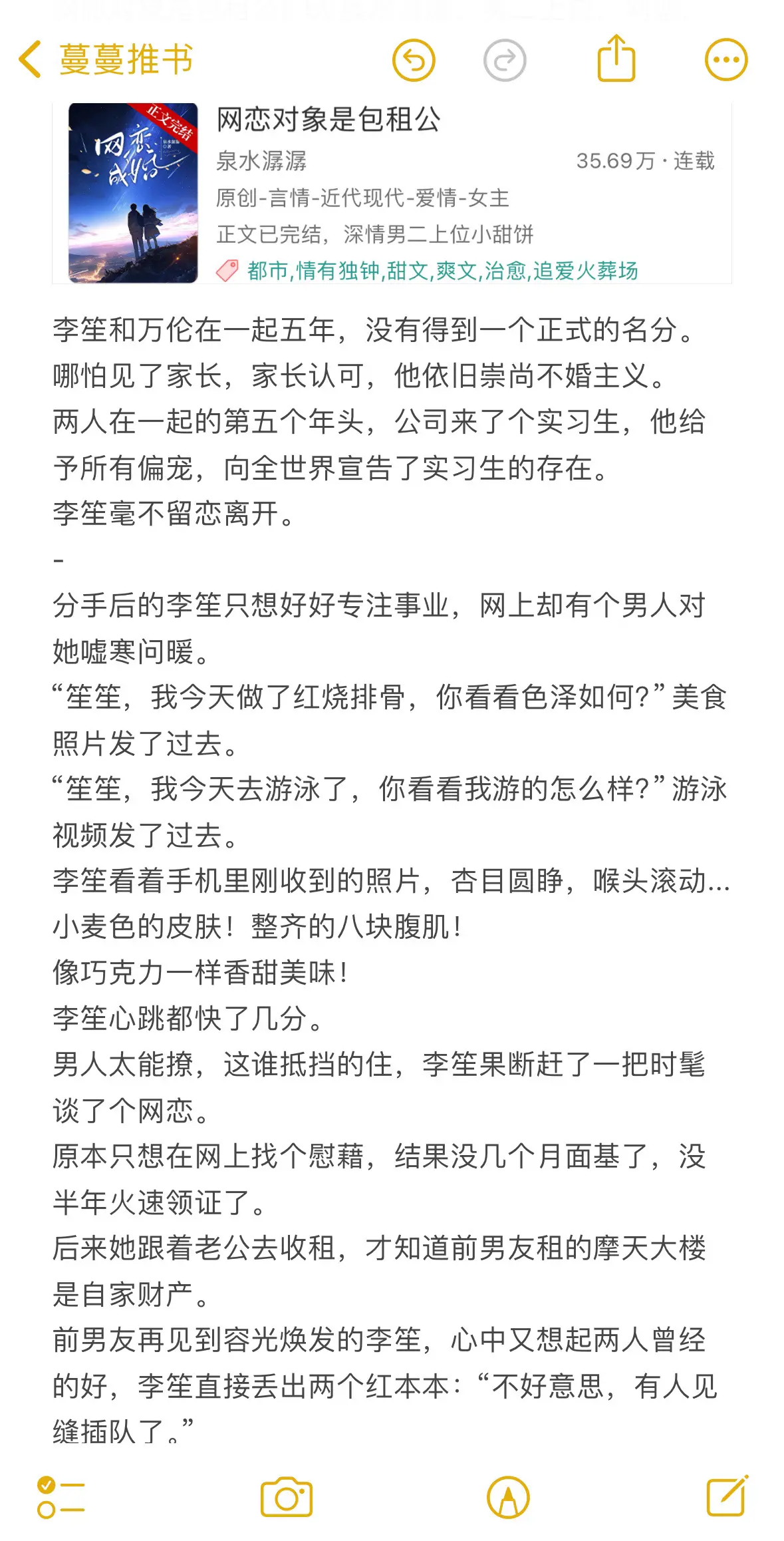 网恋对象是包租公，小说推荐