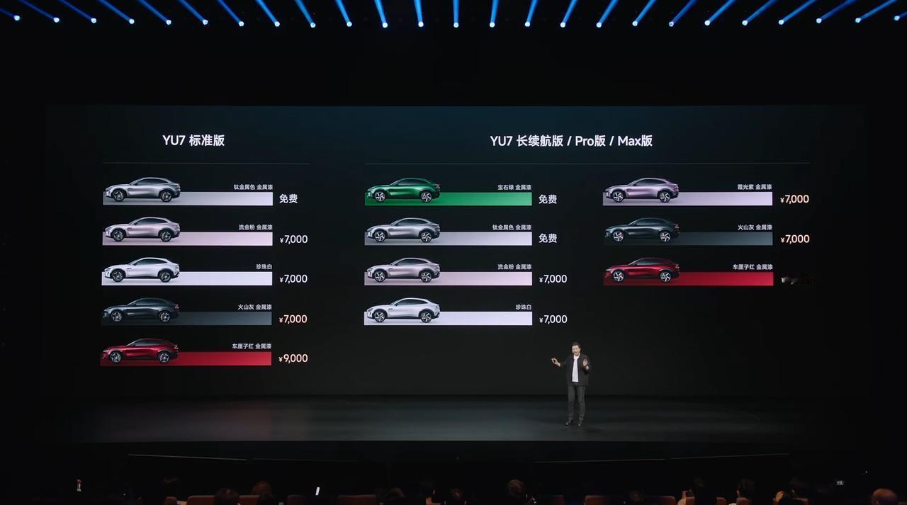小米YU7标准版正式公布：23.35万元起~
还可以选择其他三个版本，你觉得咋样