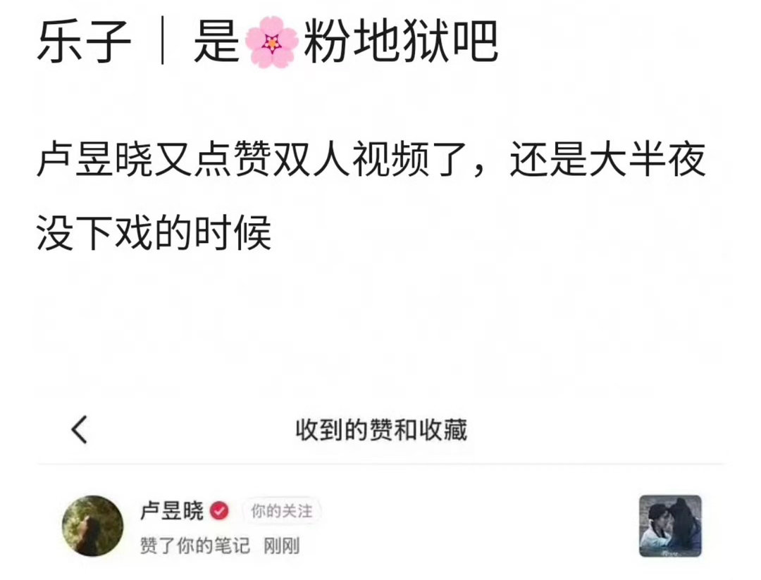 卢昱晓点赞了她和檀健次双人cp向的视频😂 