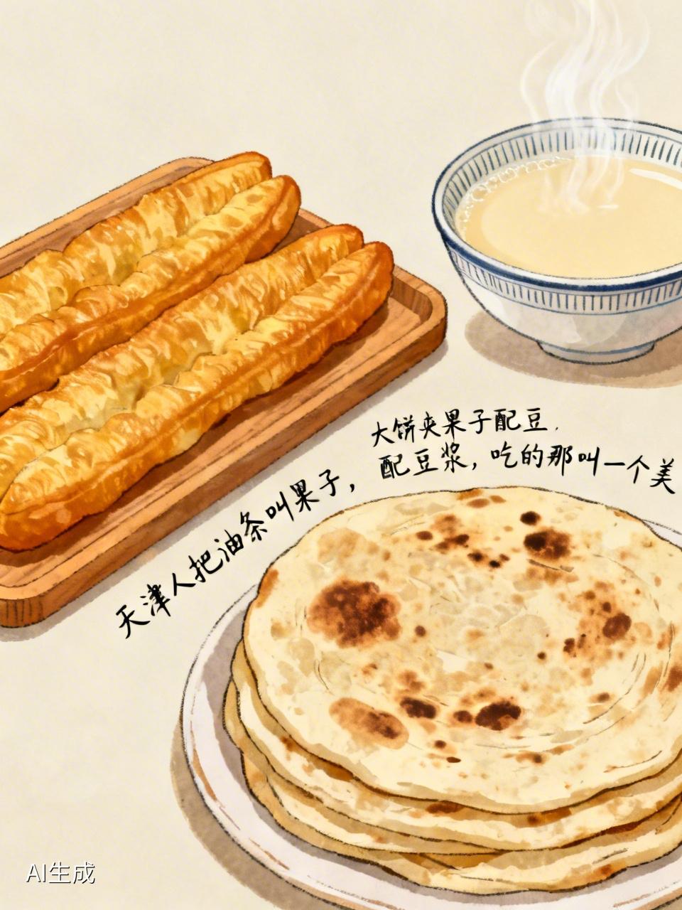 你们那里油条方言叫什么天津把油条叫果子，早点大饼夹果子，在来一碗豆浆，吃的那叫一