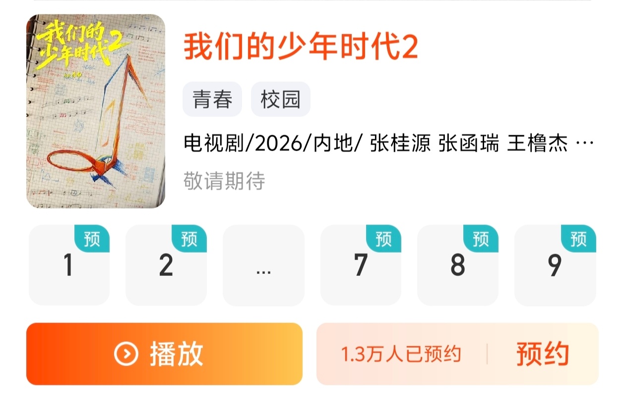 🎀TF四代我们的少年时代2预约破1.2w 