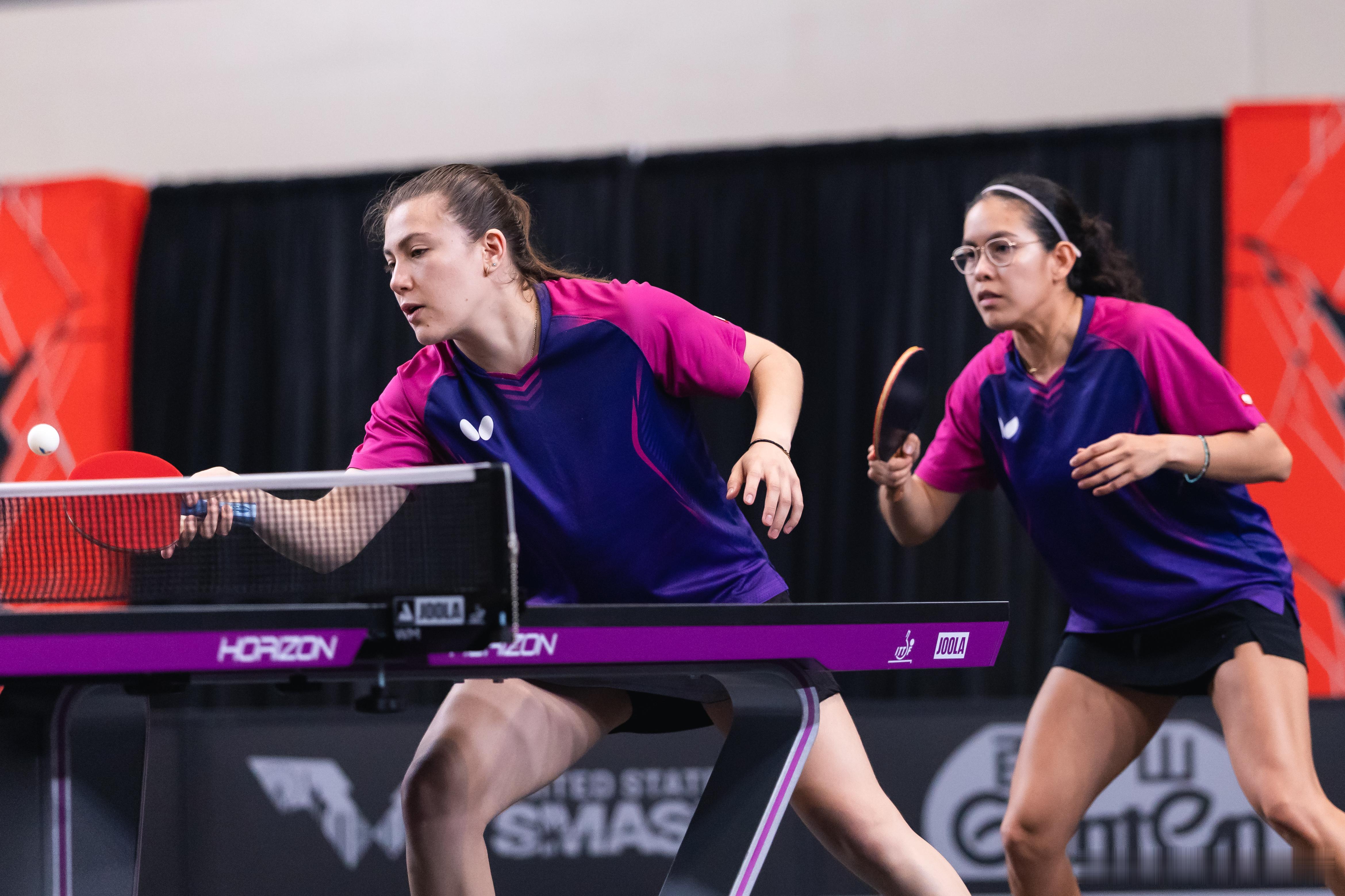 WTT美国大满贯2026 女双1/16决赛肖瑶茜(ESP)/赫尔希(WAL)3-