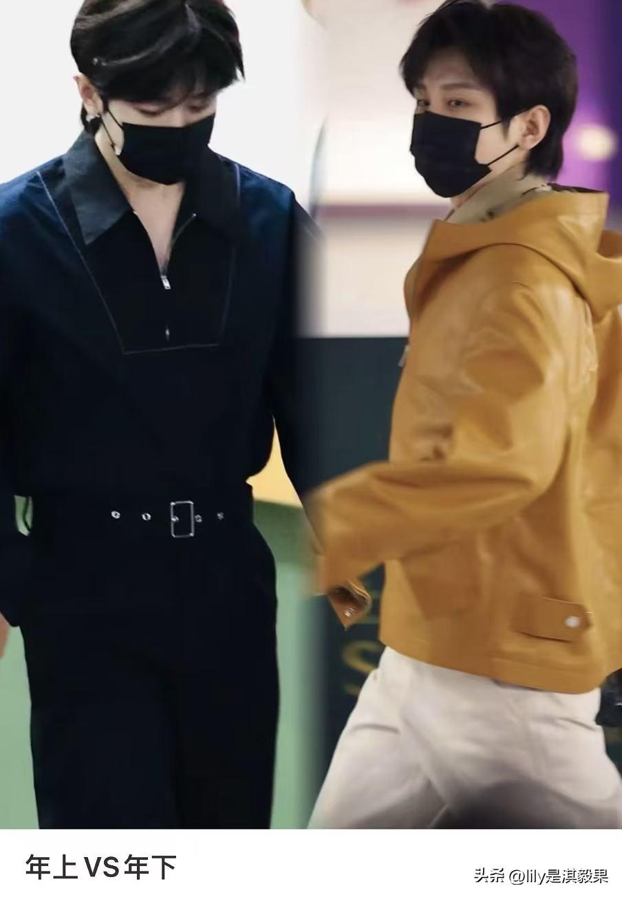 成毅一天之间两种风格，早上出门是Daddy，晚上回来就变成Baby了！
果果们，