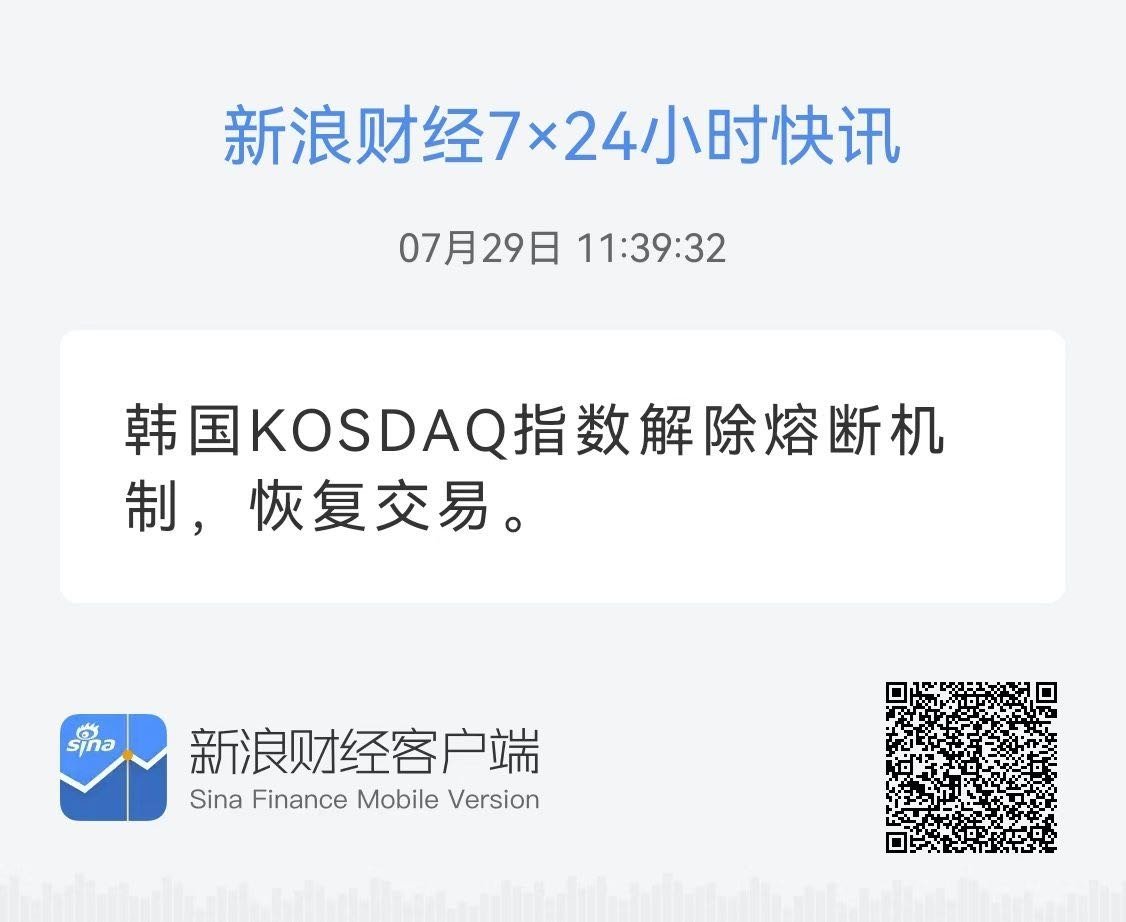 韩股跳水熔断很多人搞不懂，韩股熔断不是监管出手取消的，只是20分钟冷却时间到自动