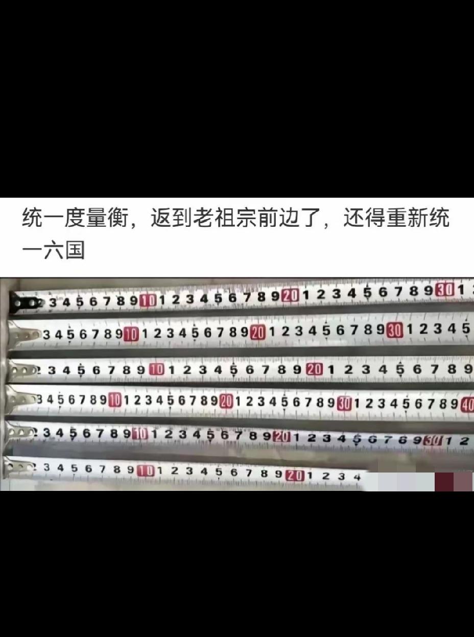 秦始皇：这TM比我统一之前还乱！
这玩意儿不立法吗?
家里有几个卷尺，有自己买的