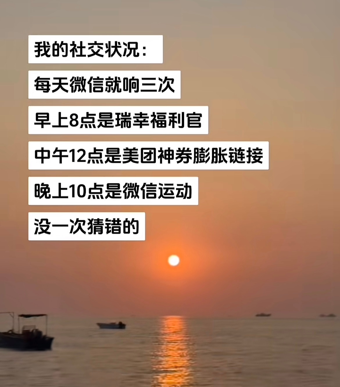 我目前的社交状况： 