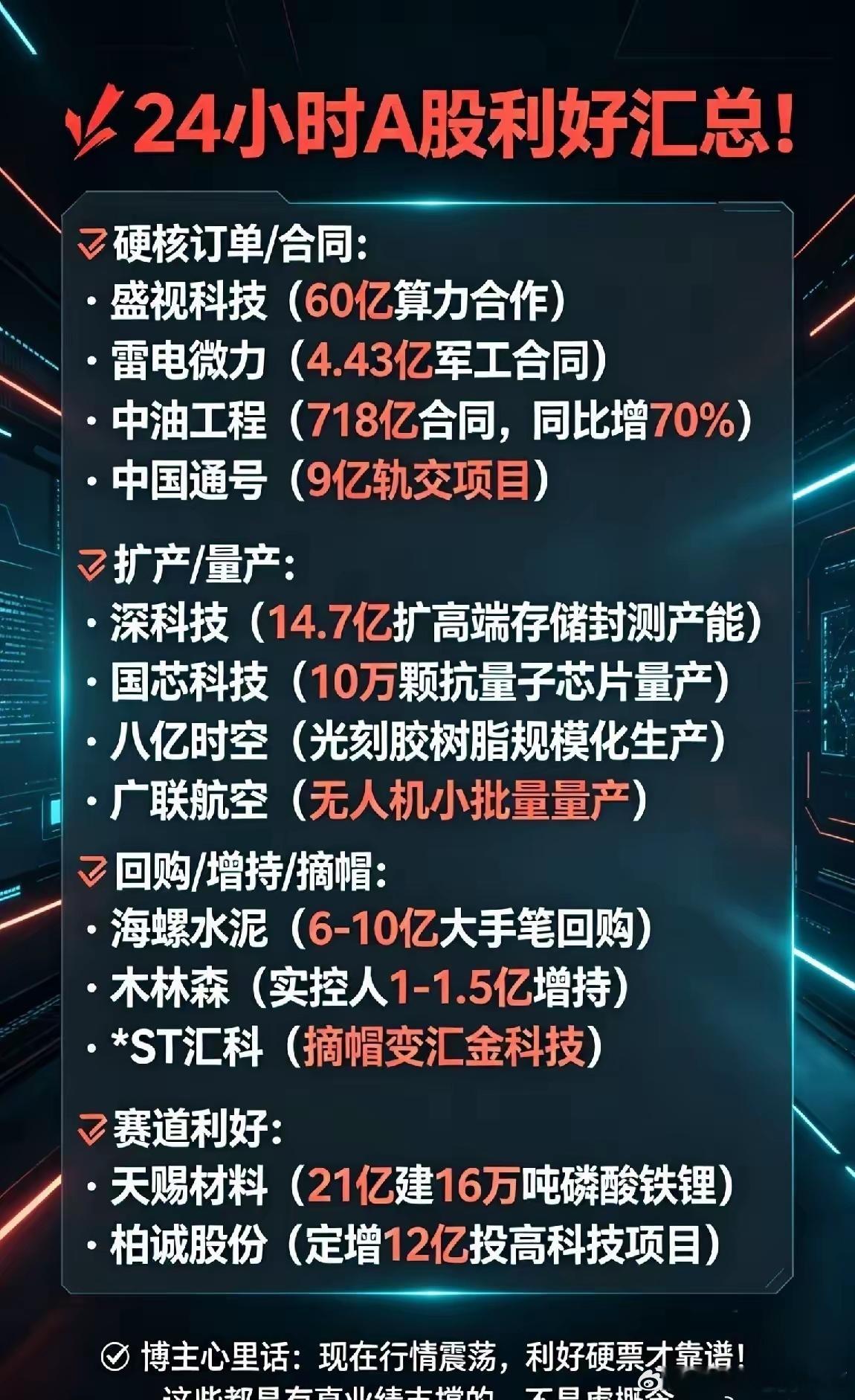🔥24小时A股利好汇总！（5.26-5.27）家人们！昨晚到今早一堆硬利好落地