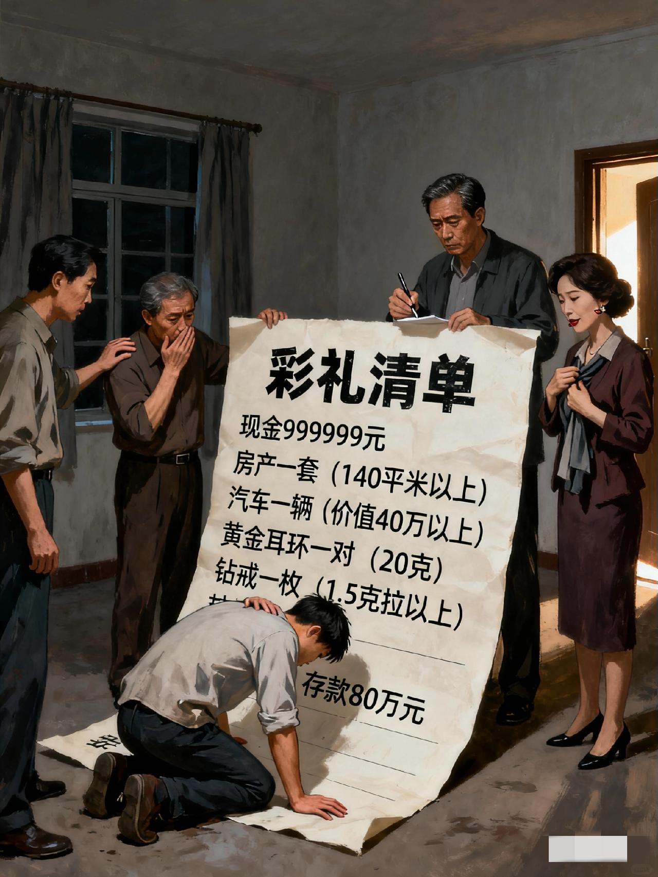 彩礼该出多少没有一个绝对标准哦。
从地区上看，江西、福建一些地方可能高达10万-