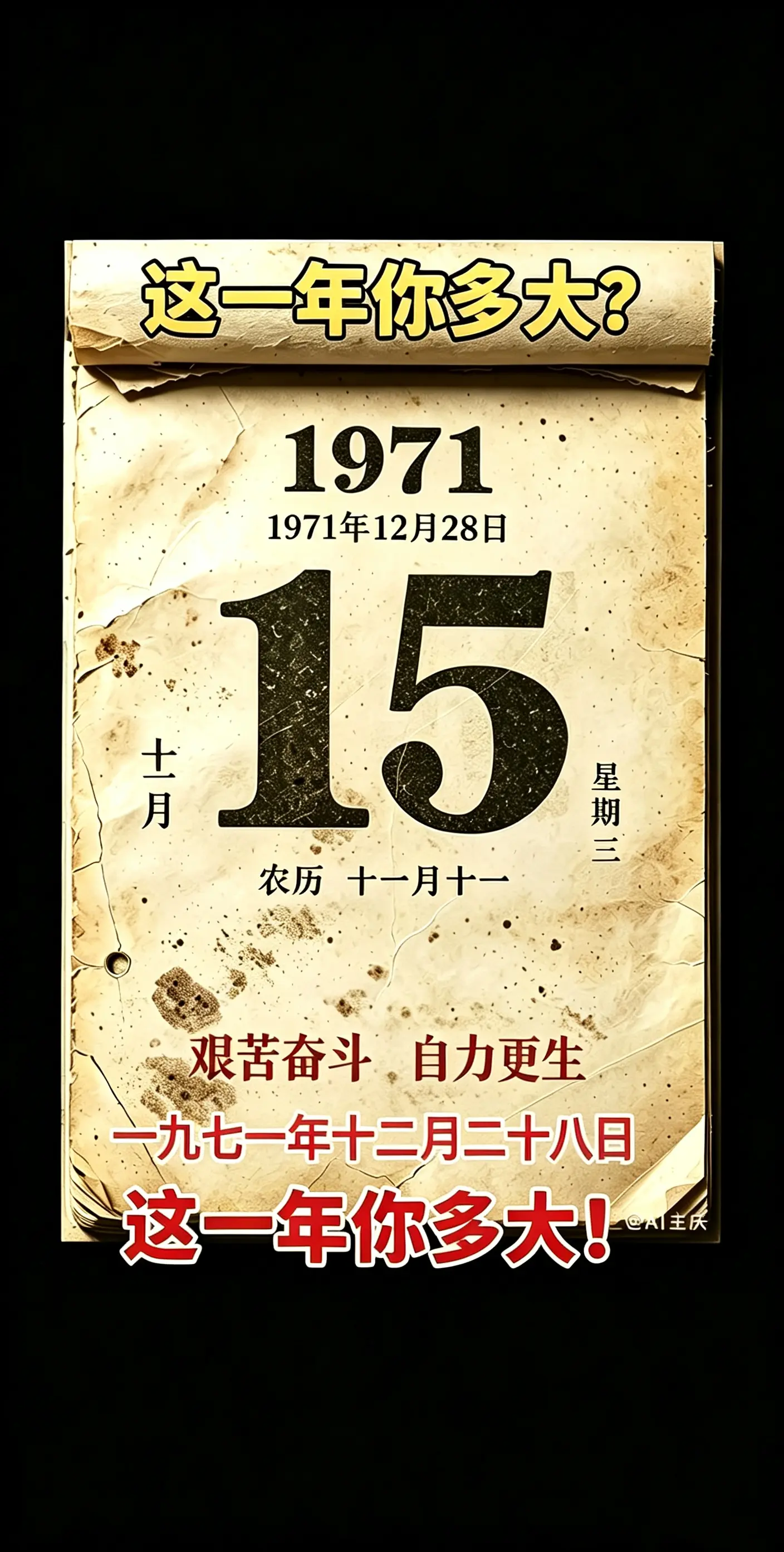 致敬我们已经流逝的青春 7080后的回忆 一去不复返的青春 老日历里的故事