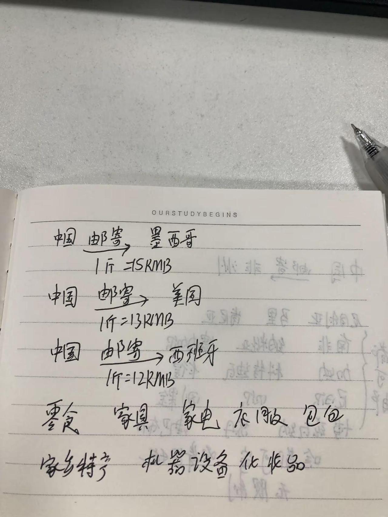 中国寄澳洲。