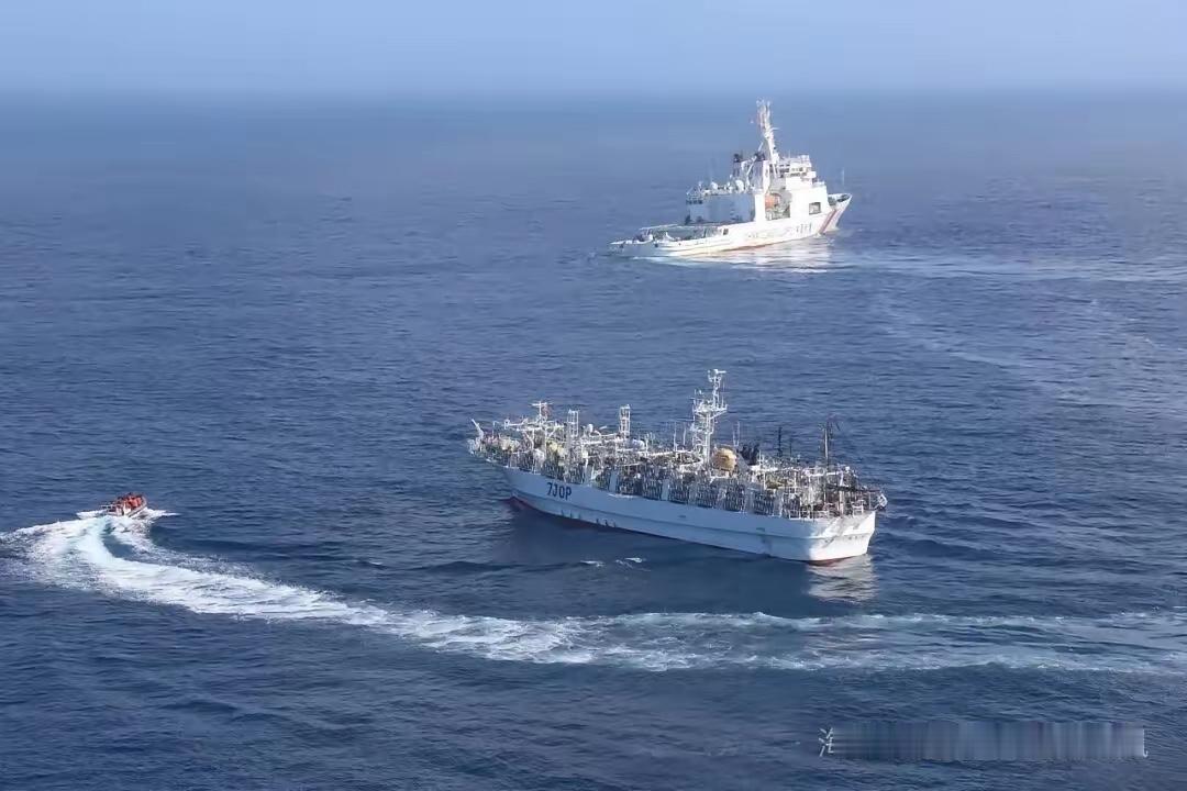 凌晨2点，北太平洋公海，浪黑得像泼了墨。一艘挂着日本旗的北海道厚岸渔协大型秋刀鱼