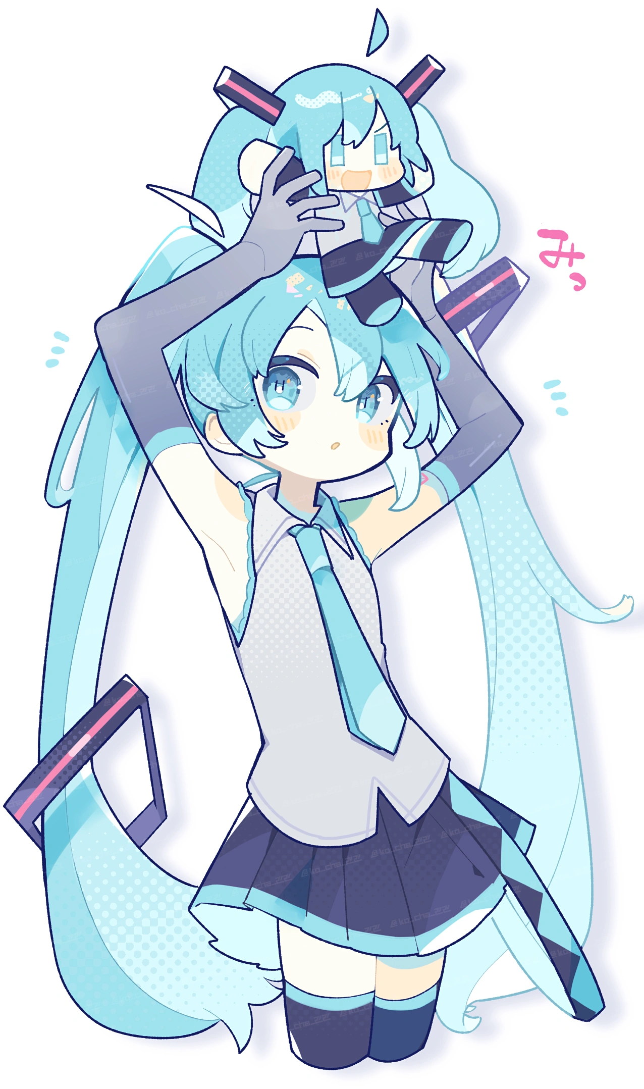 初音未来头像、壁纸！画师：初白まみむ 