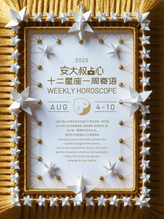 看淡感受|安大叔占心星座寄语2025.8.4-10