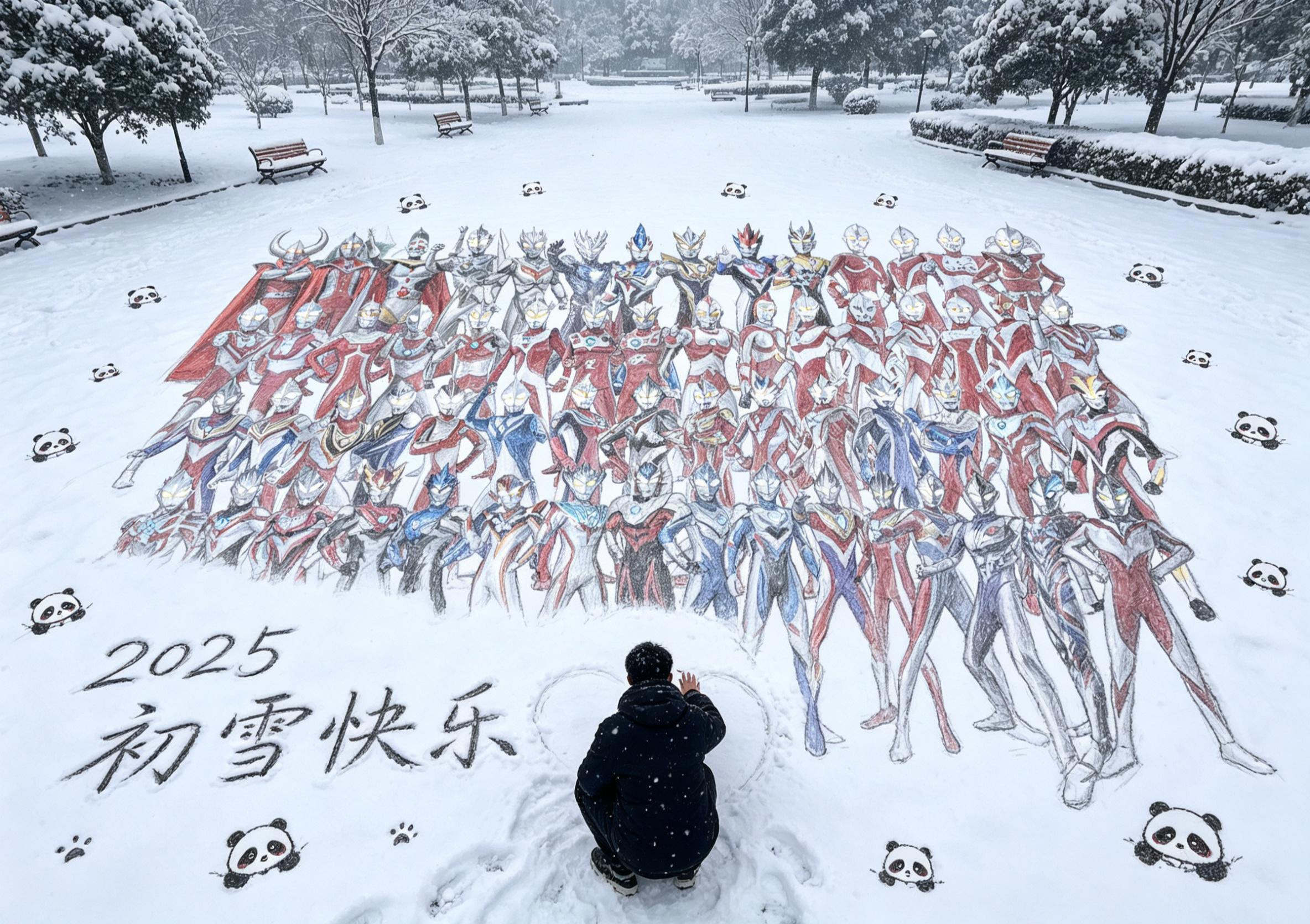 雪绘素描互动效果 奥特曼儿童动画片