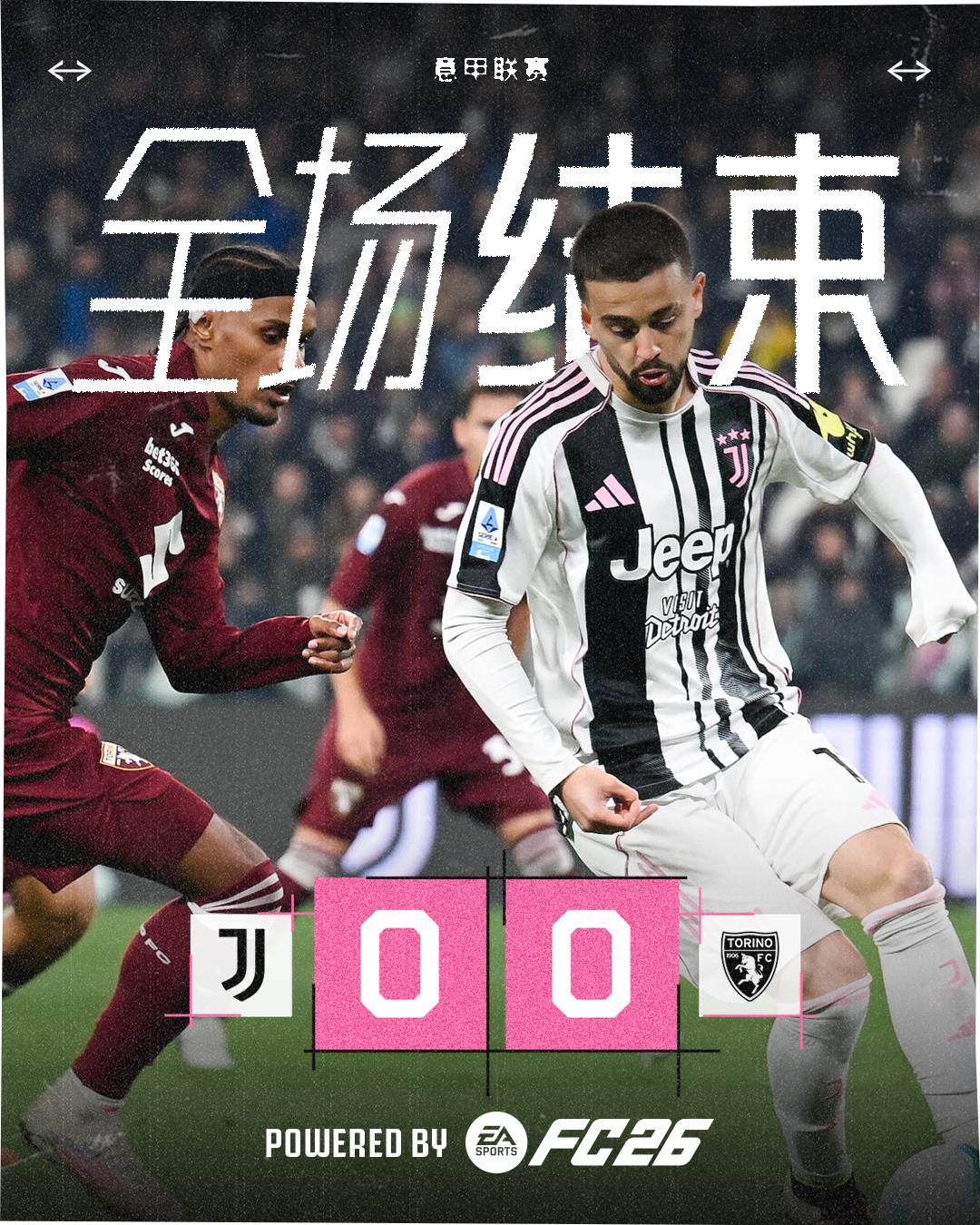 全场结束，双方战成0-0平局