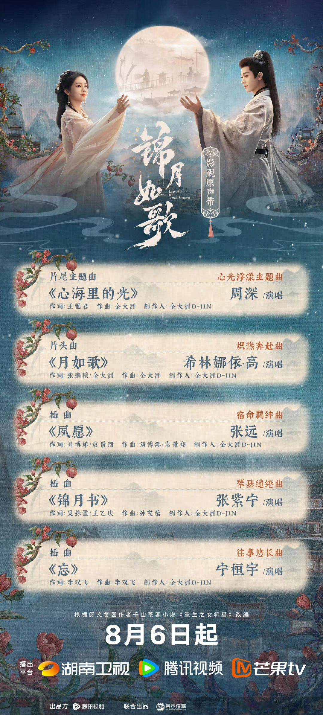 周深献唱锦月如歌ost周深献唱锦月如歌ost心海里的光周深献唱锦月如歌ost心海