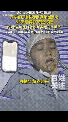 “泪目了！”湖南长沙8岁半的男孩刘楚熙，车祸后昏迷，醒来希望渺茫。

可父母没放