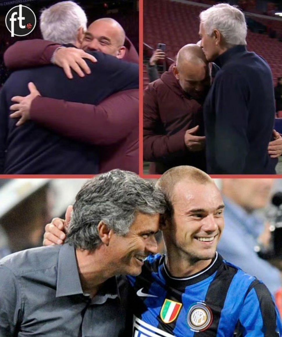 【昔日爱徒】斯内德与穆里尼奥在阿姆斯特丹重逢，斯内德表示：“穆里尼奥是史上最佳教