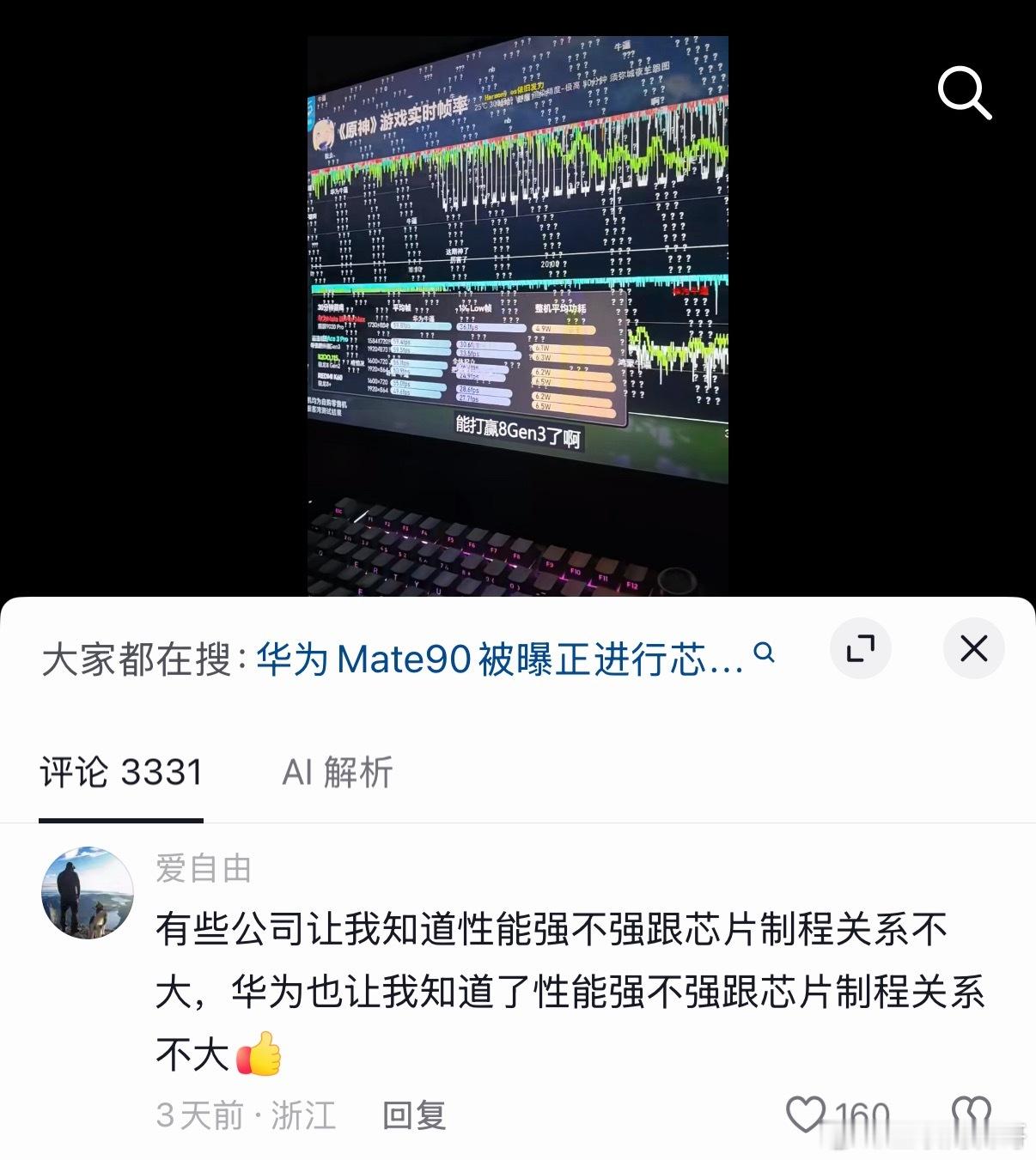这就是网友对华为手机和友商的认知！ 