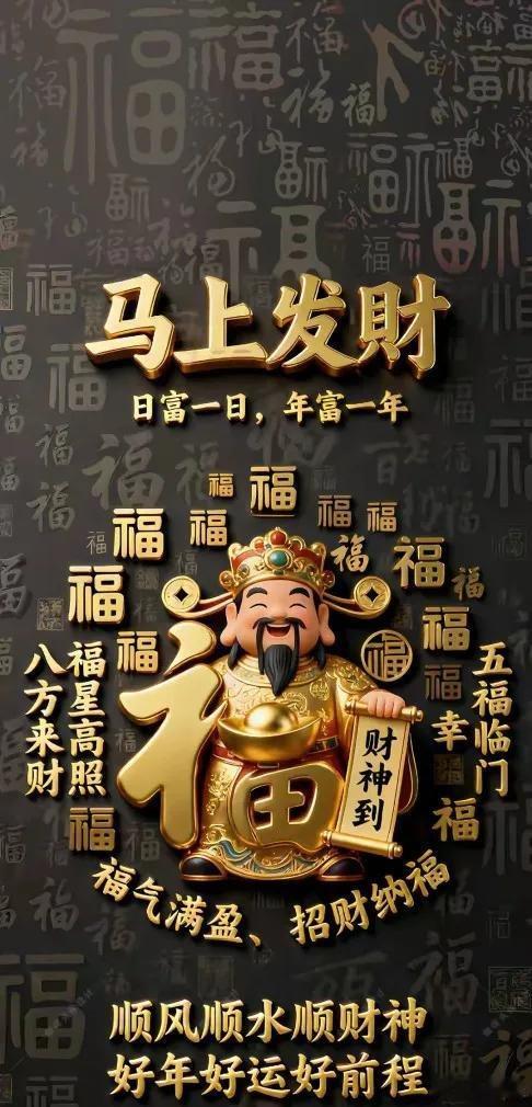 八月诸事顺遂•顺风顺水顺财神壁纸... 