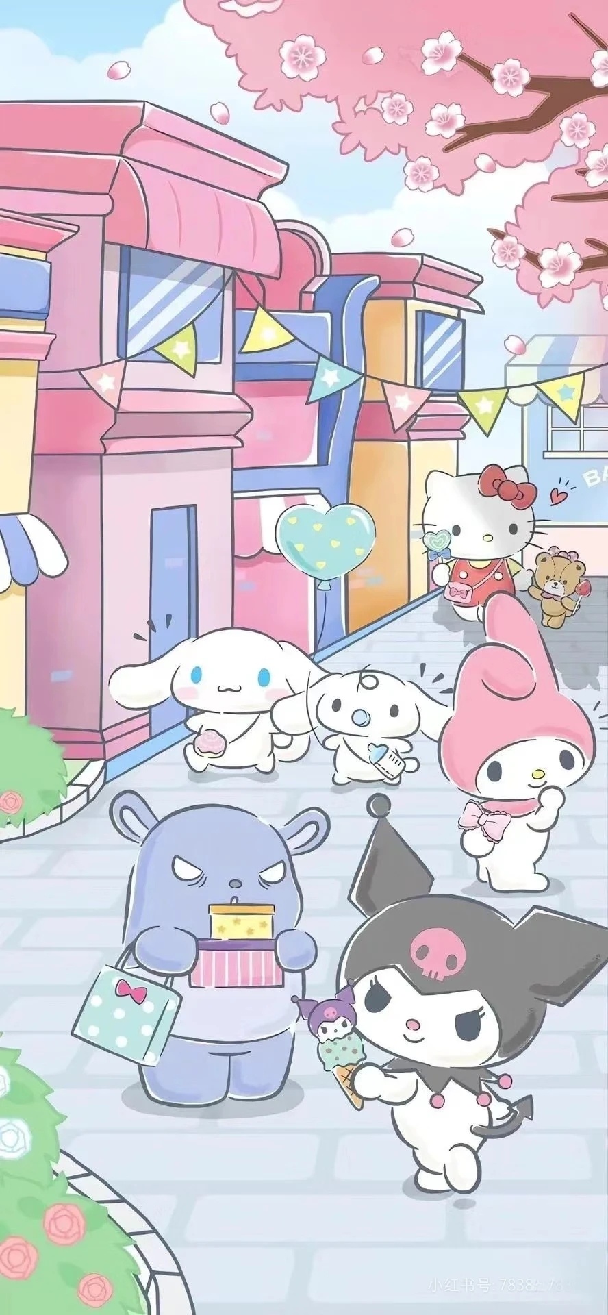 𝙒𝙚𝘾𝙝𝙖𝙩全屏聊天背景图｜三丽鸥壁纸｜可爱壁纸 ​​​