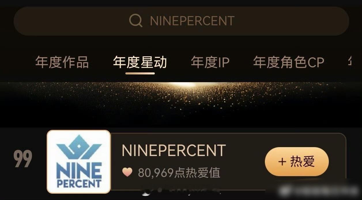 ninepercent被团粉投进了超话大赏前一百，今夕是何年…… 超话大赏投票
