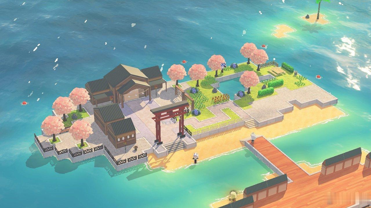 我把山神社又优化了一下，绿化更多了顺便，想从不见岳家走到市区需要走超远的路，可以