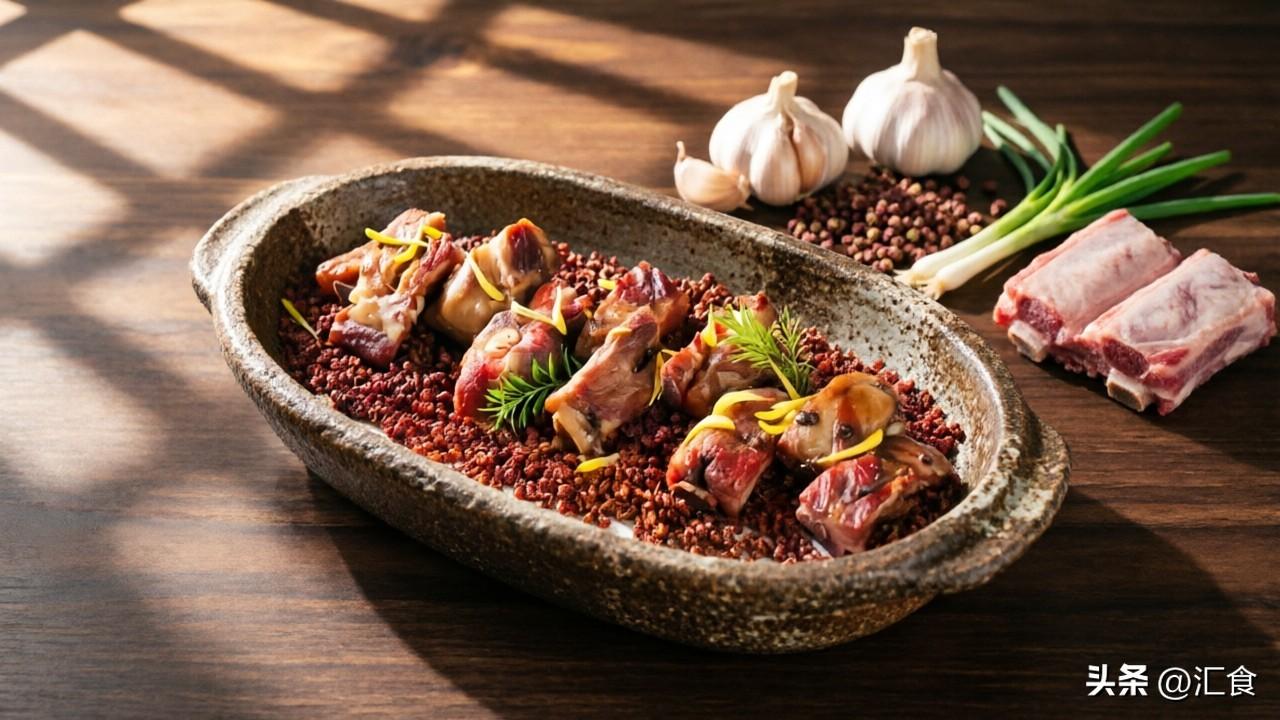 花椒风吹排骨

【食材准备】

主料：猪肋排 500克（斩5厘米段）。

辅料：