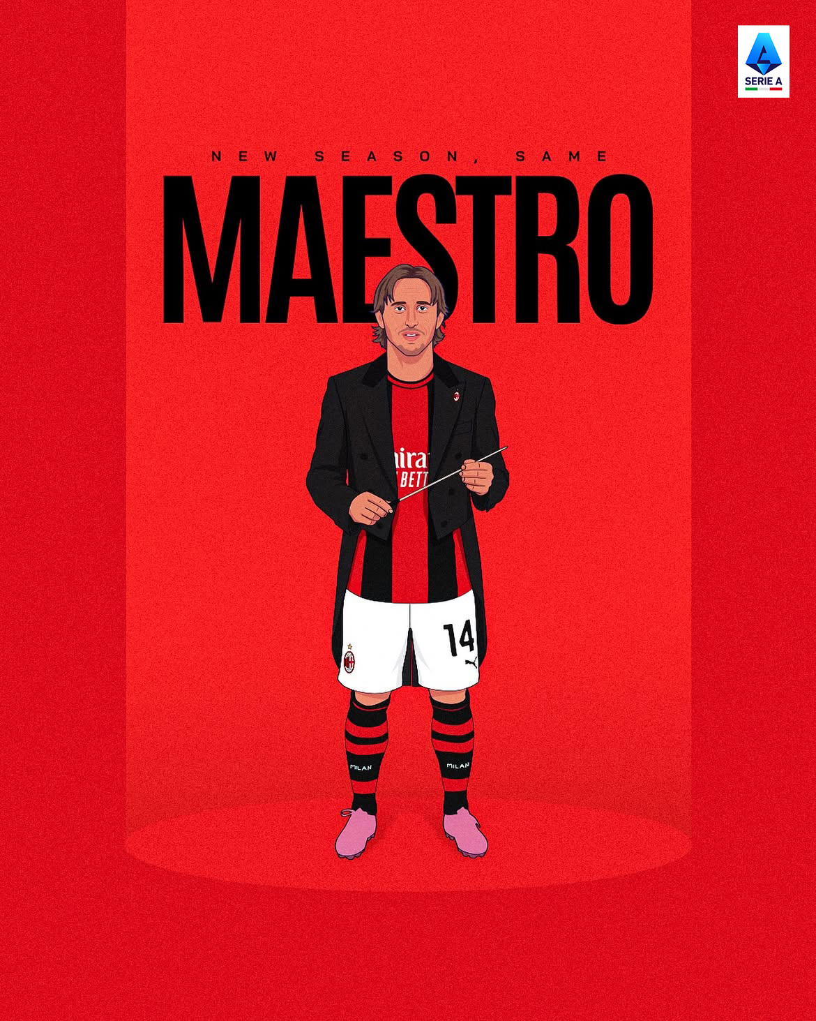 ✨新赛季，传奇依旧 🎼莫德里奇与AC米兰续约 意甲联赛💎我们是Calcio