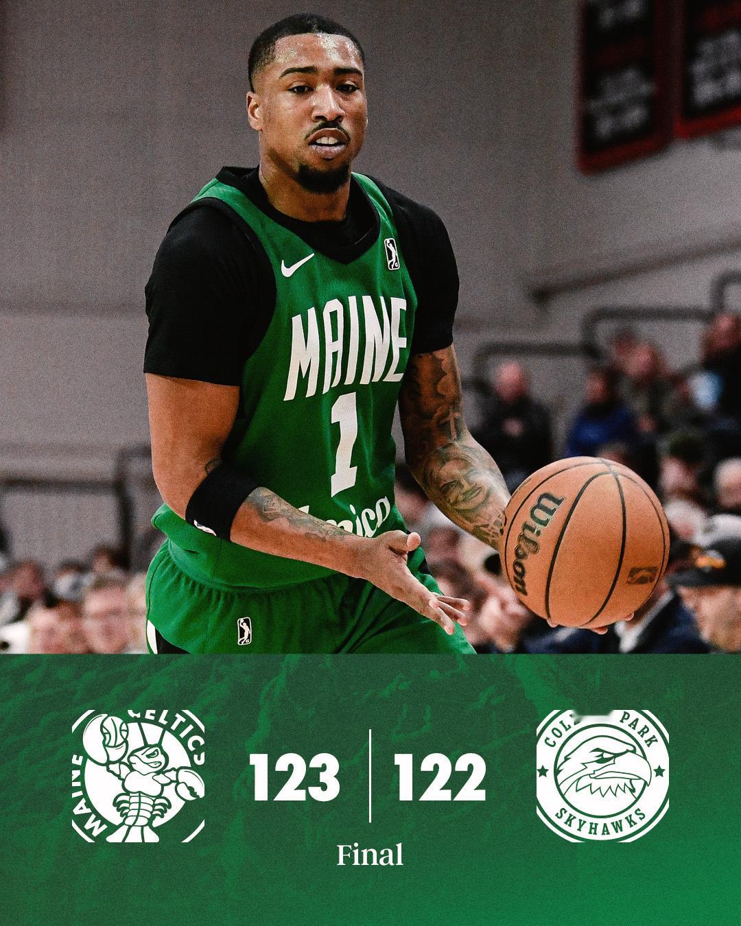 缅因州凯尔特人  123-122 ! Celtics Win ! 缅因州凯尔特人
