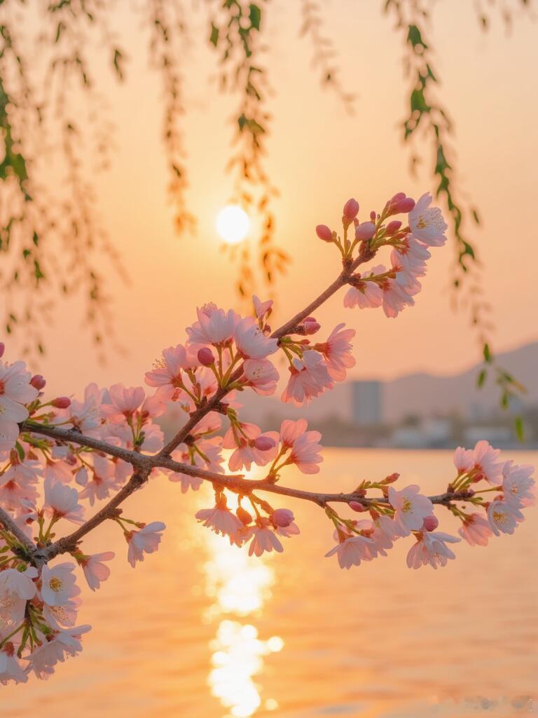 四月暮色，花香轻拂，春意温柔动人～ 