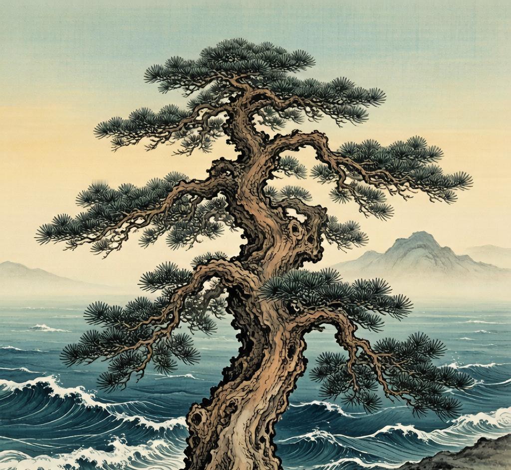 福如东海长流水，诚邀下联寿比南山不老松
