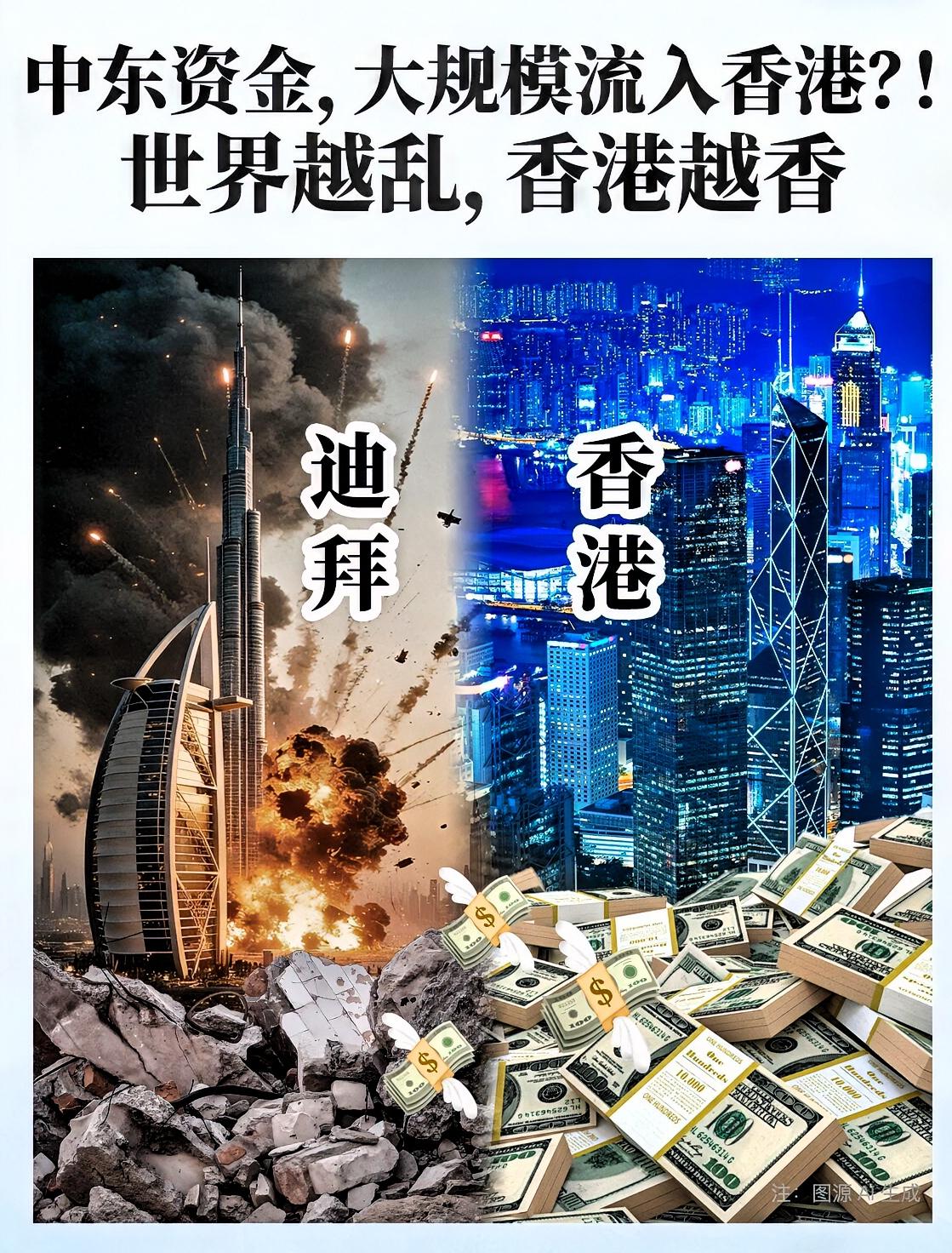 中东巨震，3000亿资金连夜出逃！迪拜神话破灭，香港为何成了全球富豪的“终极避风