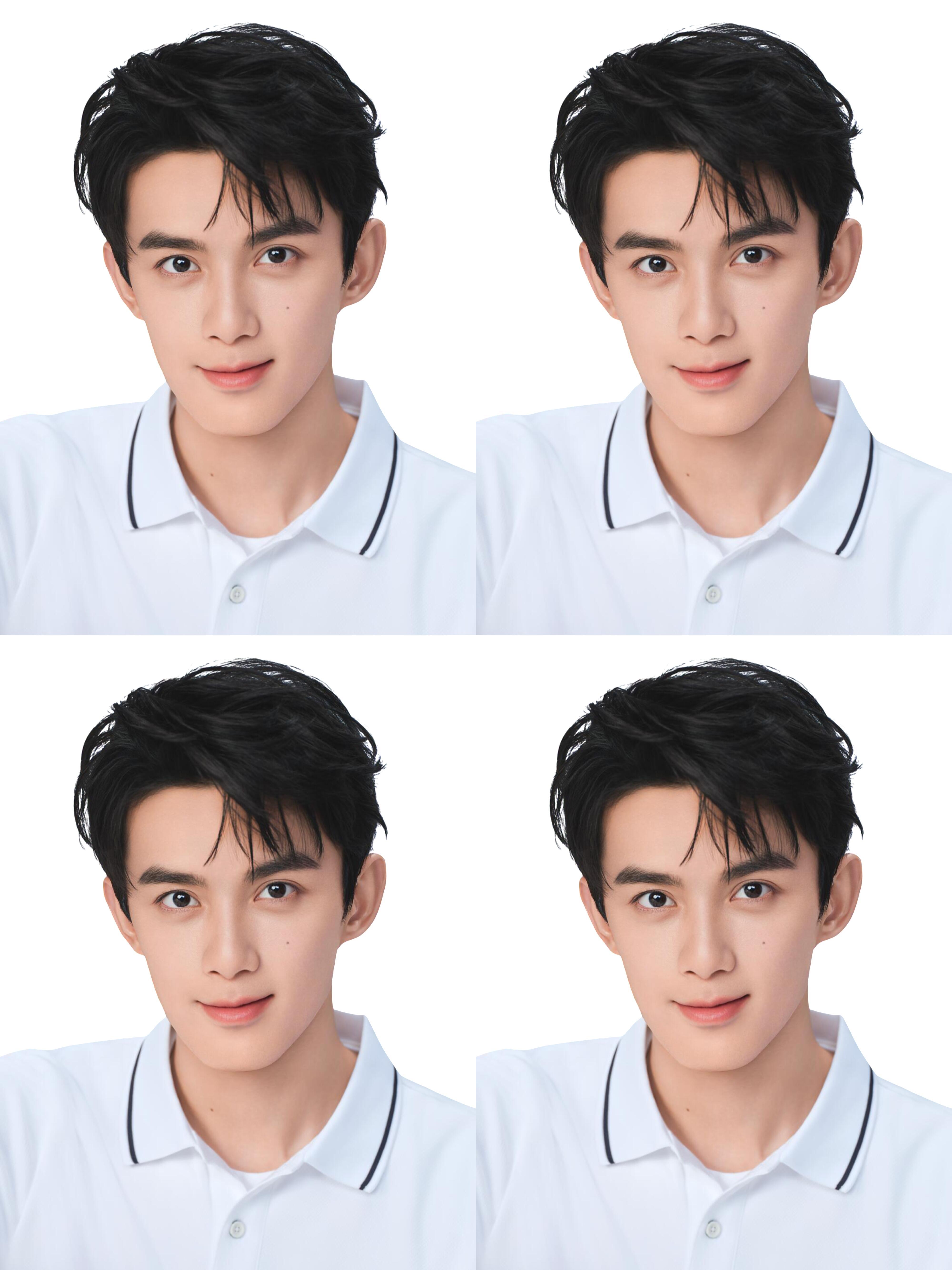 蓝白底情侣证件照惠存